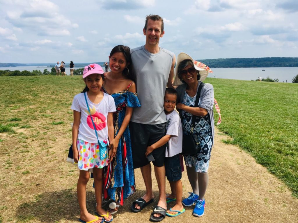 The family in the Potomac River