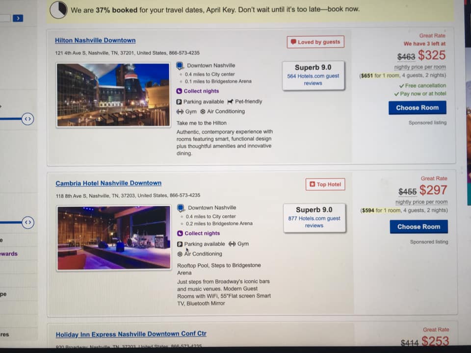 Hotels.Com booking portal